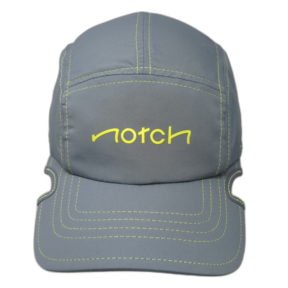 Notch 5 Panel Gray Hat One Size Sunglasses Notches Polyester Mesh Slideback